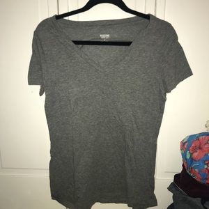 mossimo dark gray v neck